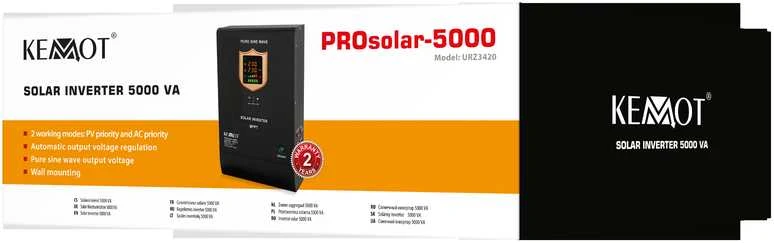 KEMOT PROsolar5000 saulės energijos inverteris 48V 230V 5000VA 3500W