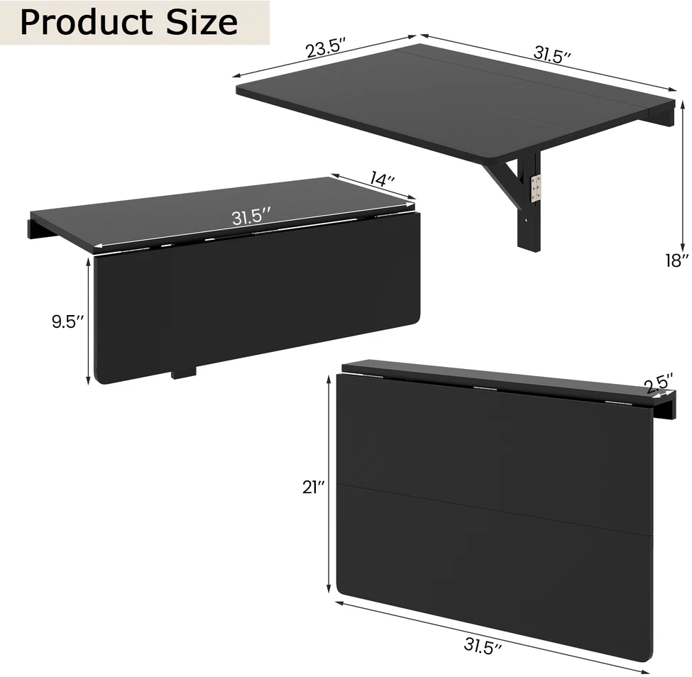 Sieninis sulankstomas stalas 80 x 60 x 43 cm