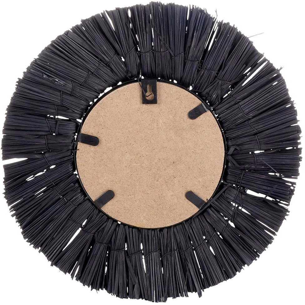 Home Styling Collection Sieninis veidrodis Juodas Apvalus 32 cm