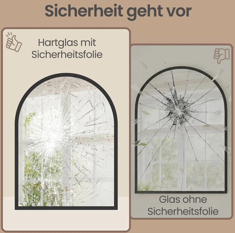 Songmics Sieninis veidrodis 40 x 30 cm