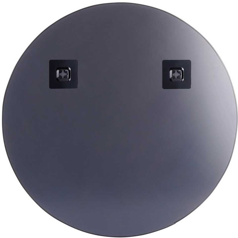 Home Styling Collection Sieninis veidrodis 55 cm juodas apvalus metalinis