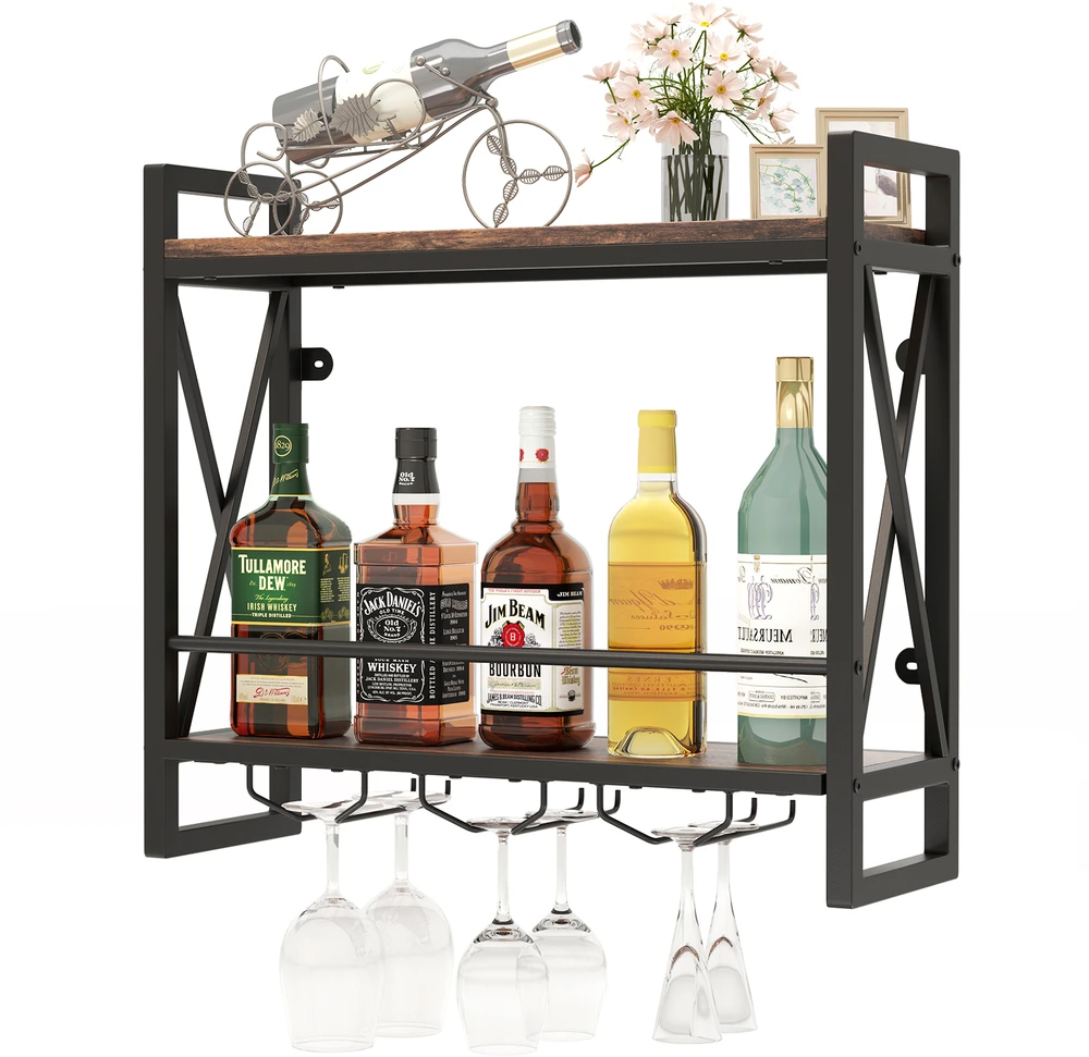 Sieninis vyno laikiklis Rustic Brown