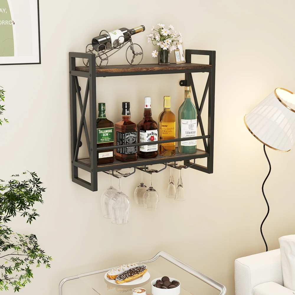 Sieninis vyno laikiklis Rustic Brown