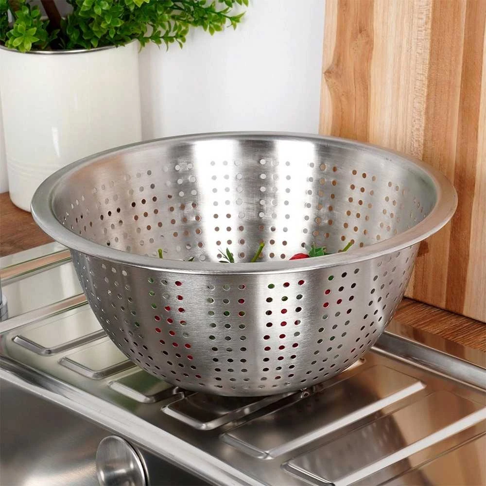 Excellent Houseware Plieninis koštuvas su dubeniu 24 cm
