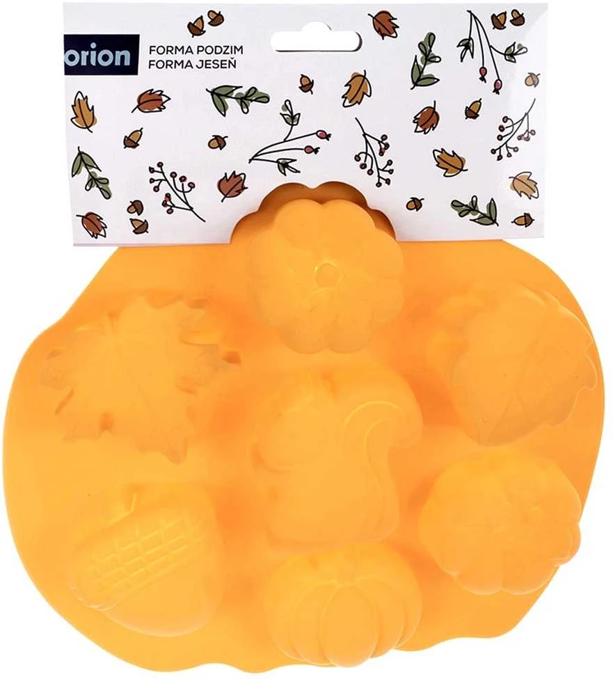 Aptel Orion Silikoninė keksiukų forma 26x25x3 cm - Rudeniniai motyvai