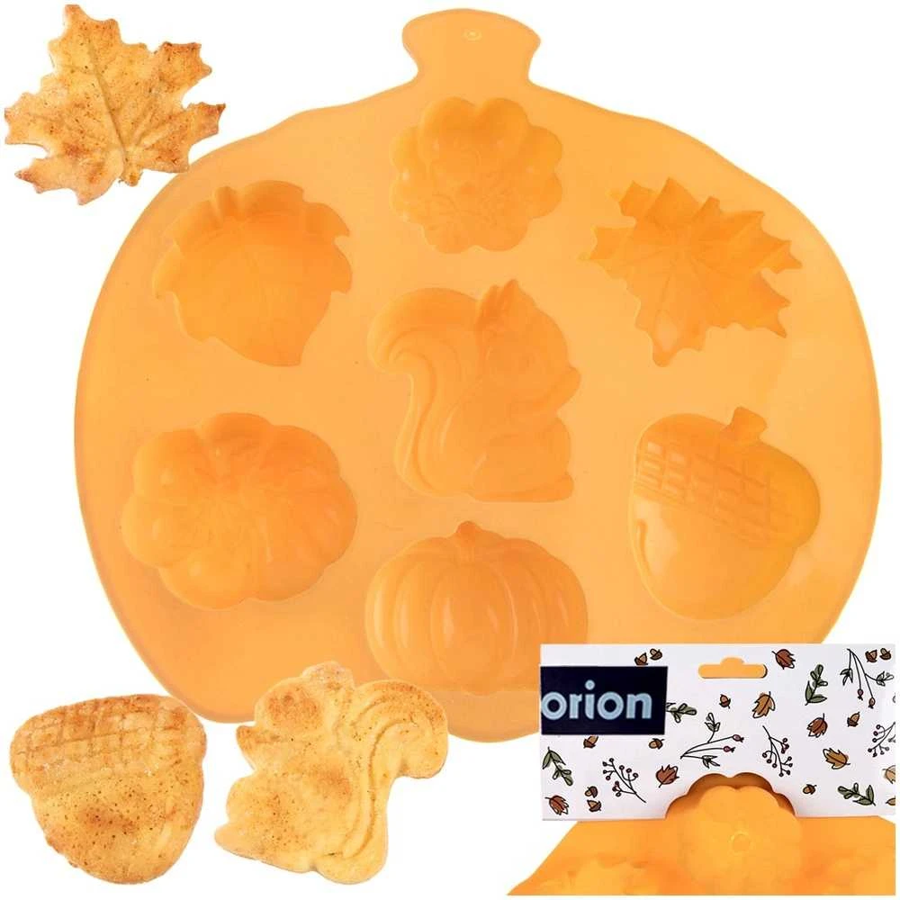Aptel Orion Silikoninė keksiukų forma 26x25x3 cm - Rudeniniai motyvai