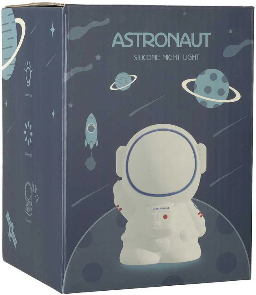 Roger Silikoninė naktinė lemputė baltas astronautas