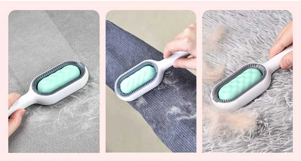 Silikoninis šukavimo šepetys gyvūnams 3-in-1, 19 cm