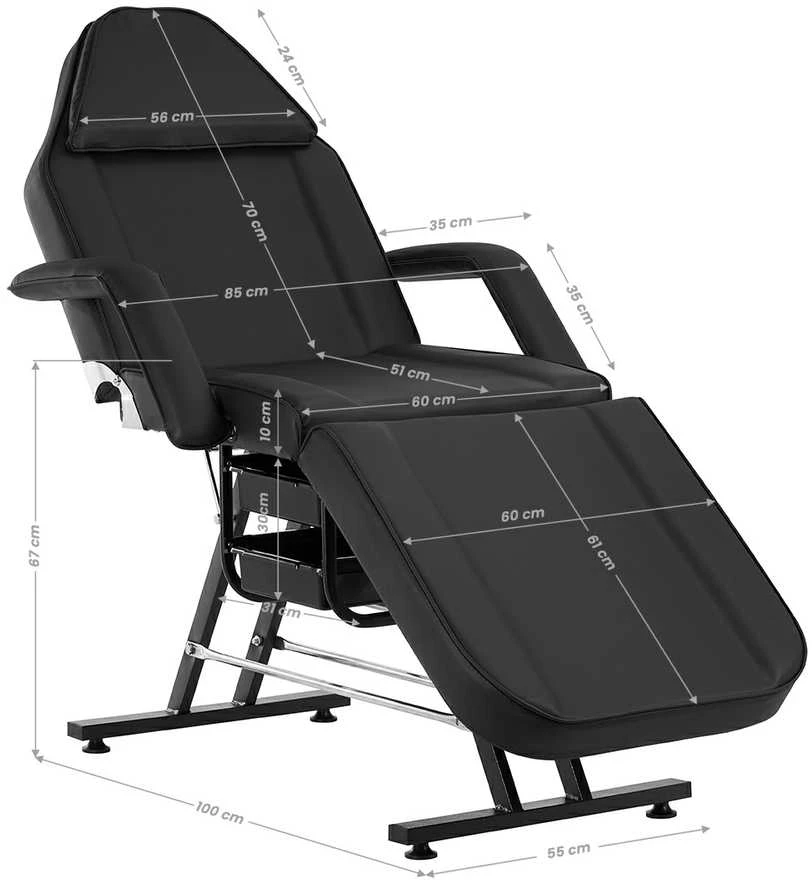 Activeshop Kosmetologinis krėslas SILLON MODEL Juodas