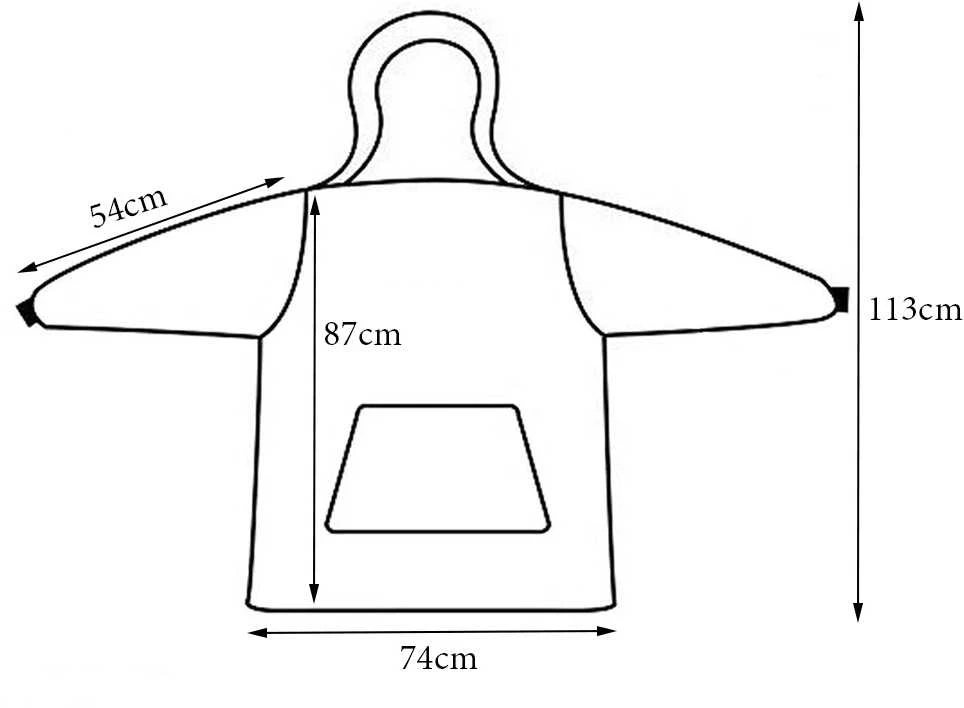 Šiltas pledas-džemperis su gobtuvu, tamsiai rožinė, 113 cm
