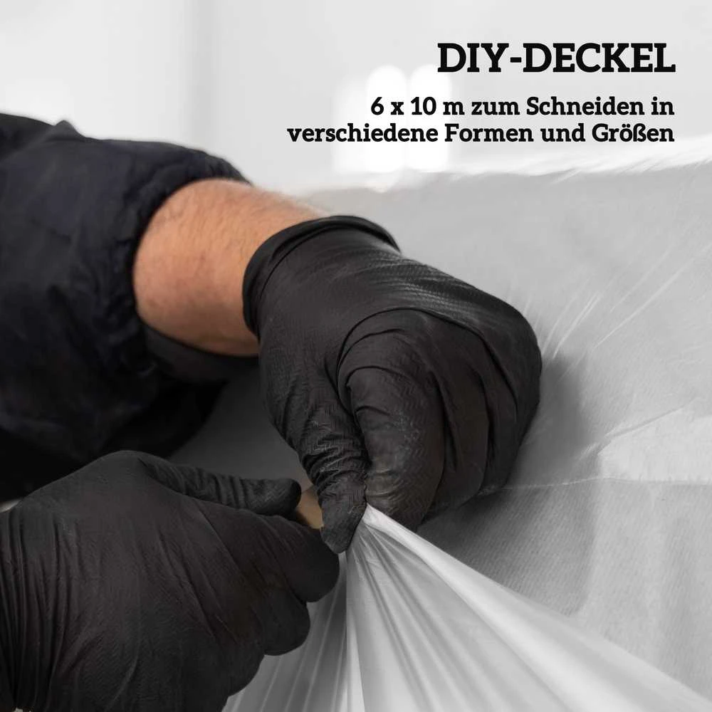 Outsunny šiltnamio plėvelė 6x10 m, vandeniui atspari sodo plėvelė su UV apsauga, ypač tvirta ir atspari plyšimui plastikinė plėvelė, danga šiltnamiams, plėvelė tuneliniams šiltnamiams, skaidri