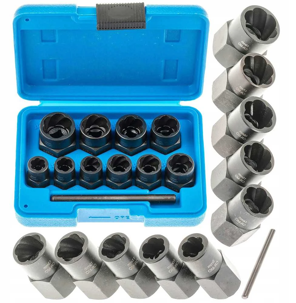 SILVER Galvučių išsukėjų rinkinys 3/8"10d(9-17,19mm)