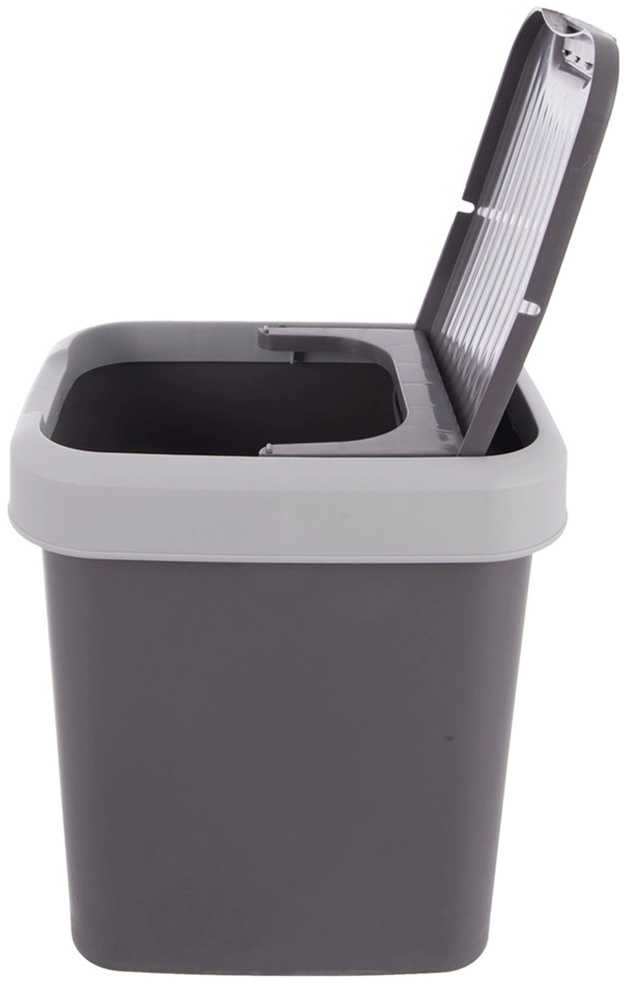 Amer Box Orion Plastikinė šiukšliadėžė 12 l - Pakeliamas dangtis - Pilka