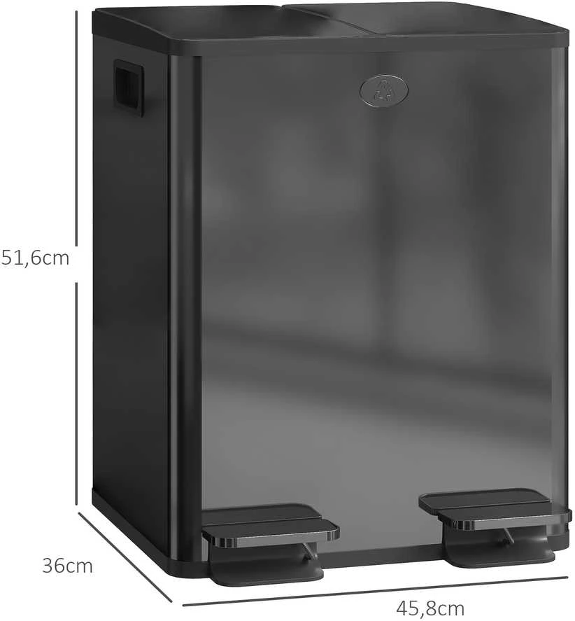 Šiukšliadėžė 2 x 20 L