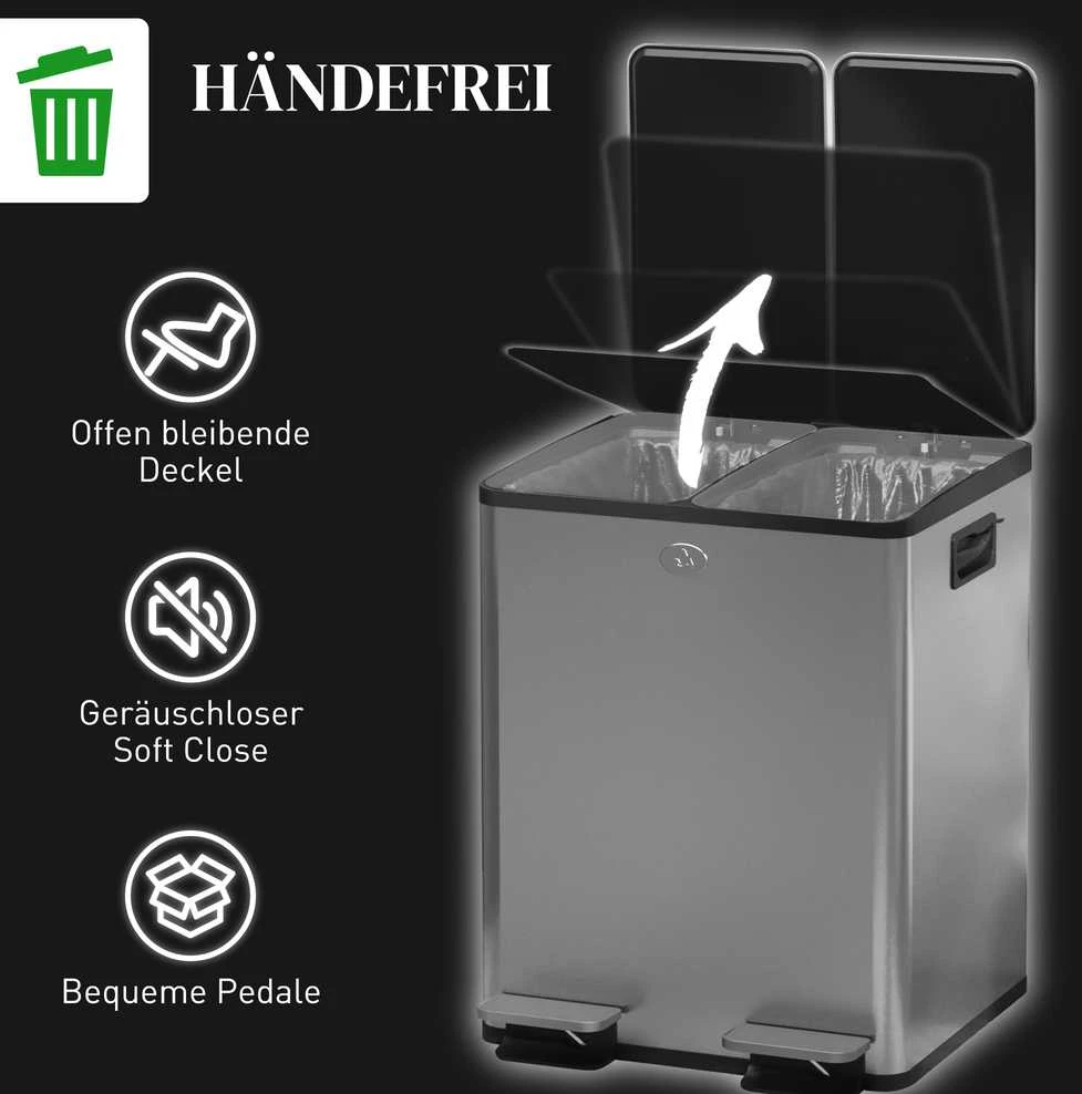 Šiukšliadėžė 2 x 20 L