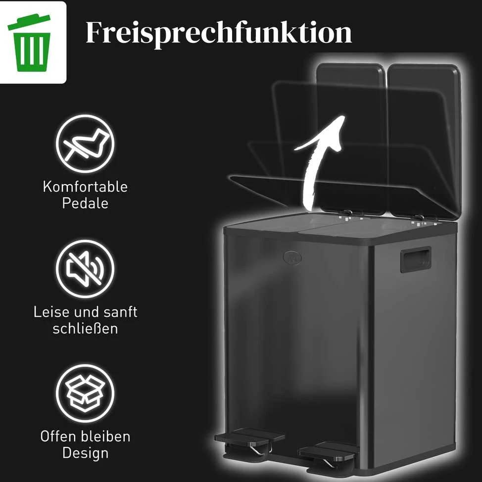Šiukšliadėžė 2 x 20 L