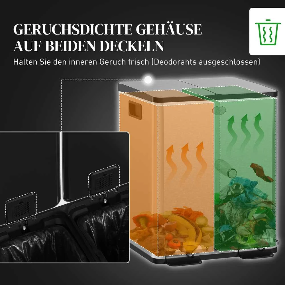 Šiukšliadėžė 2 x 20 L