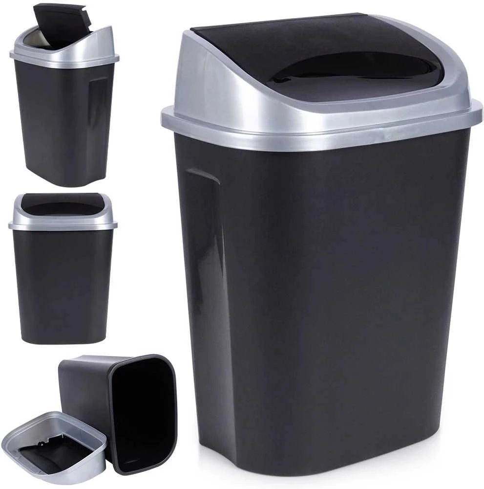 Vilde Plastikinis šiukšlių dėžė 25 l juodas