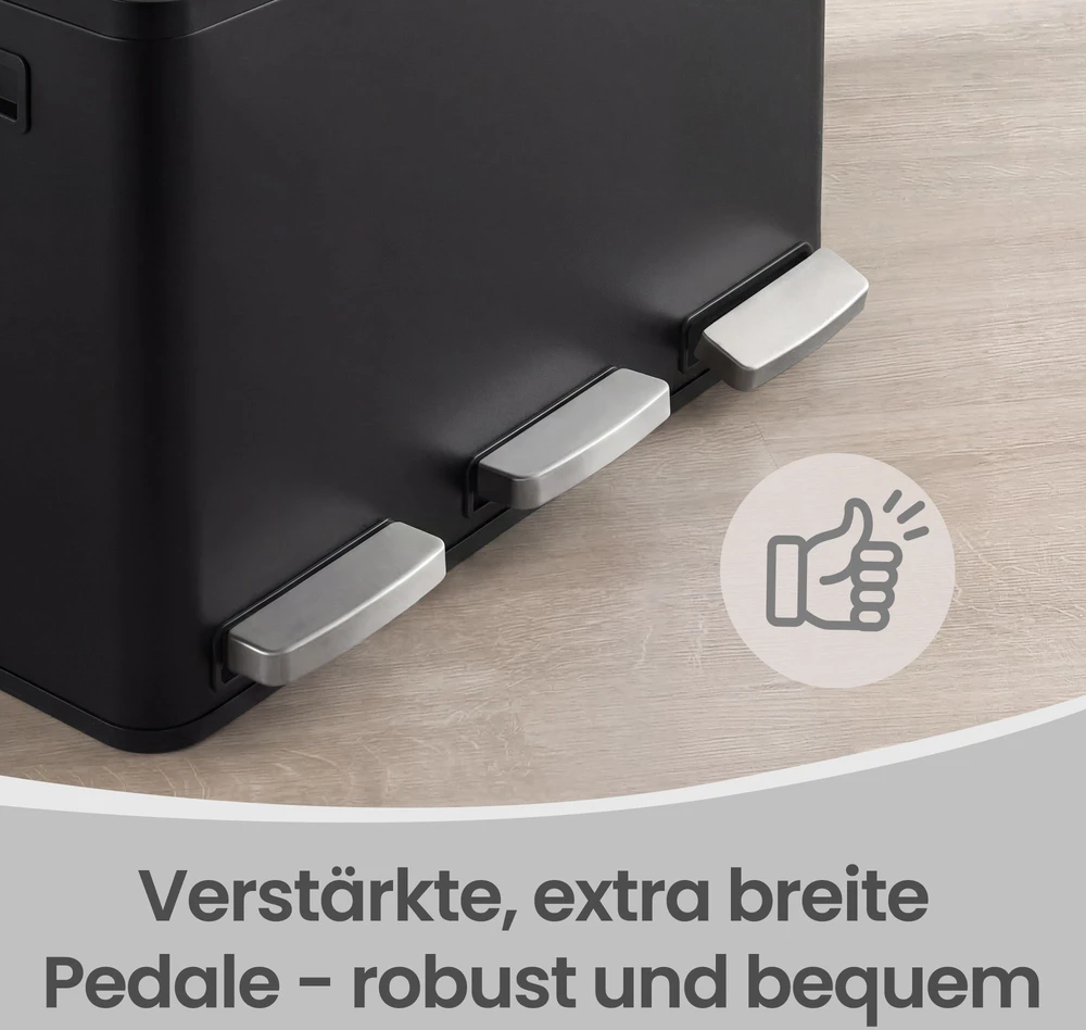 Šiukšliadėžė 3 x 15 l