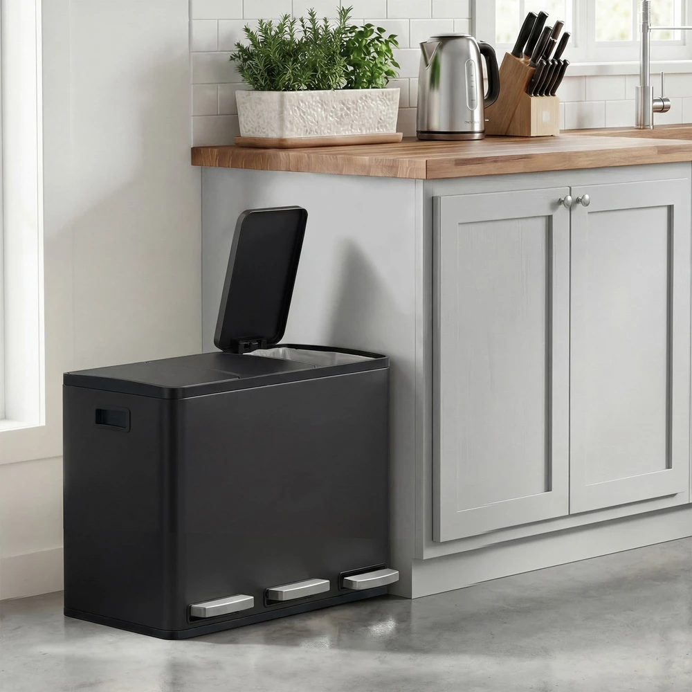 Šiukšliadėžė 3 x 15 l