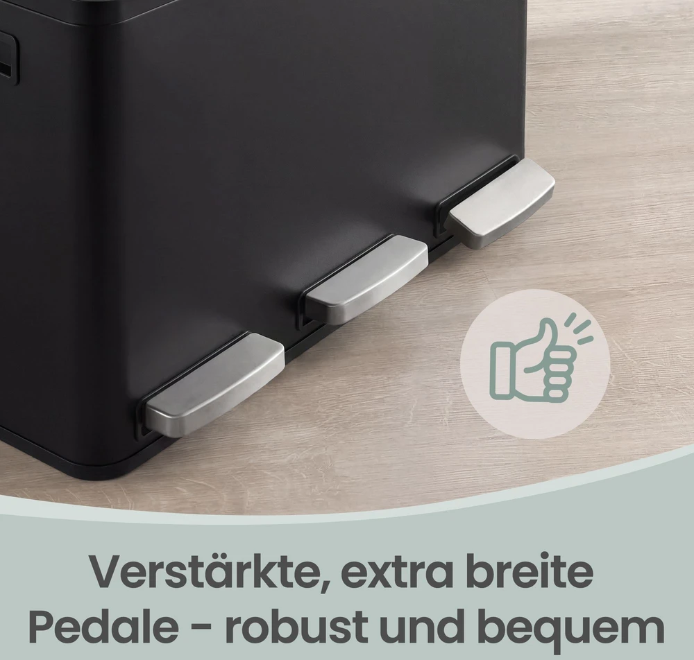 Songmics Šiukšliadėžė 3 x 18 l