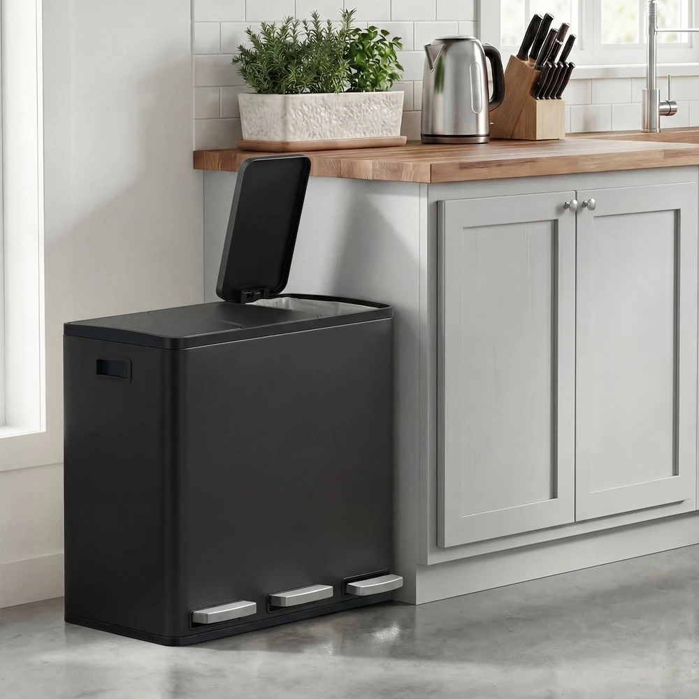 Songmics Šiukšliadėžė 3 x 18 l
