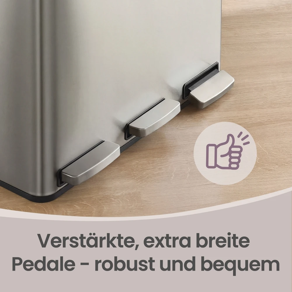 Šiukšliadėžė 3 x 18 l