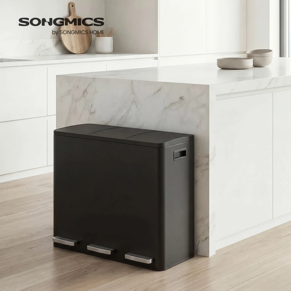 Songmics Šiukšliadėžė 3 x 18 l