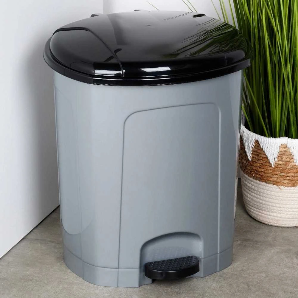 Amer Box Plasticinės pedalų šiukšlių dėžės 30 l, pilka