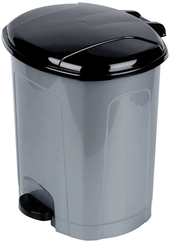 Amer Box Plasticinės pedalų šiukšlių dėžės 30 l, pilka