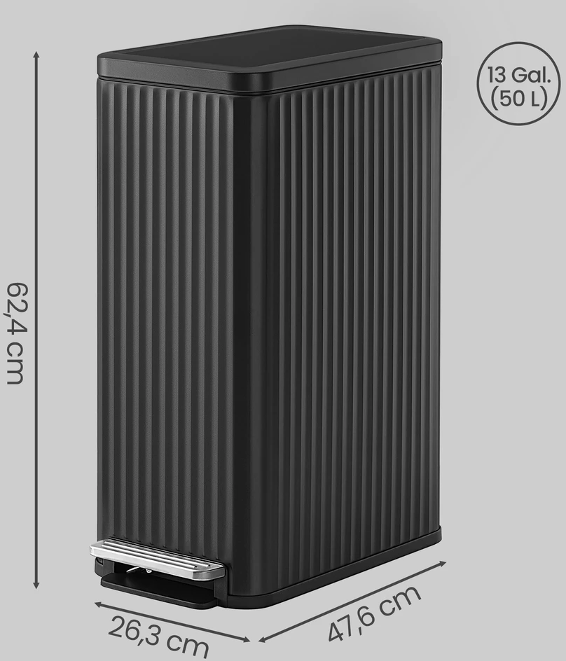 Songmics Šiukšliadėžė 50 l