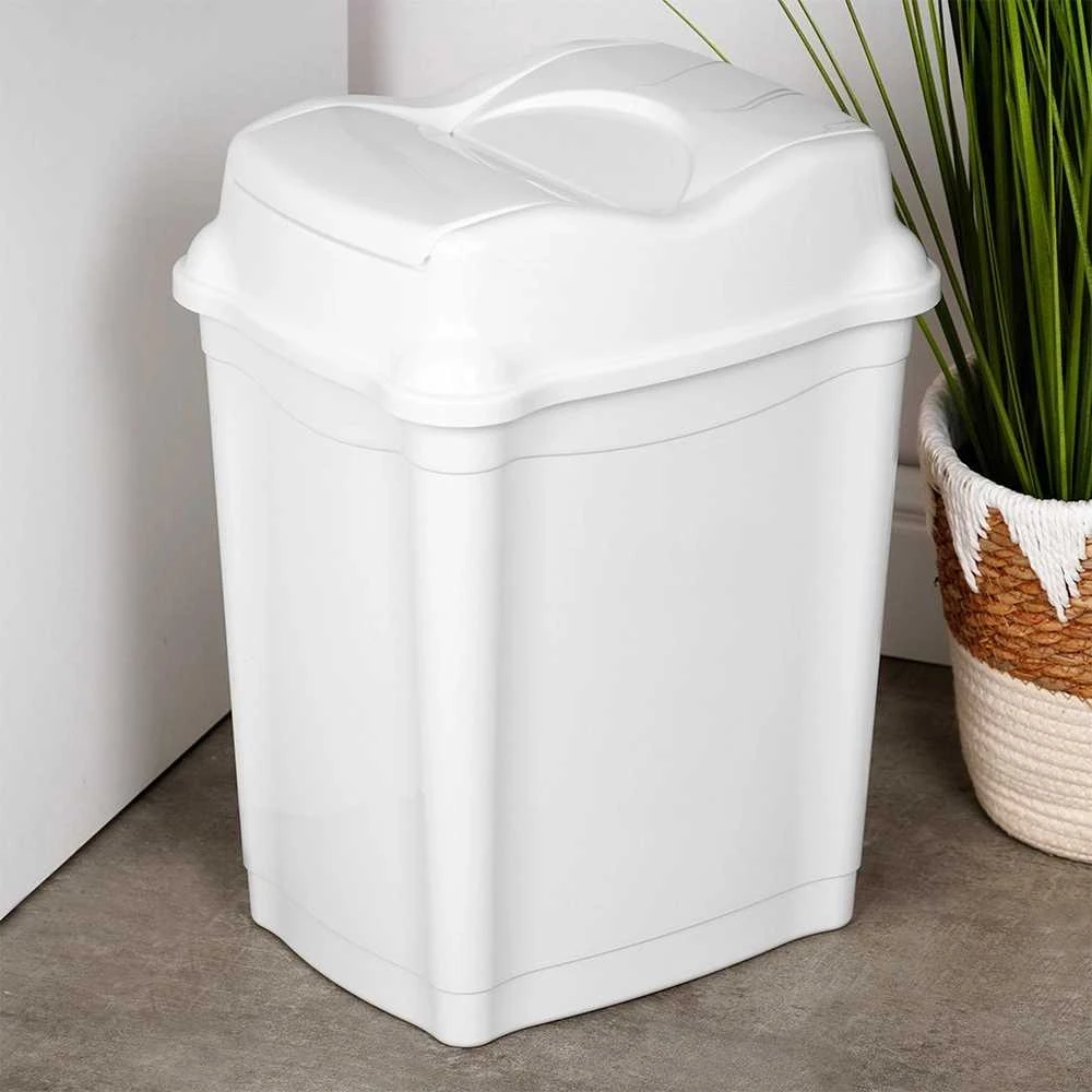 Plastikinis šiukšlių dėžė 16 l - Baltas - Atliekų konteineris