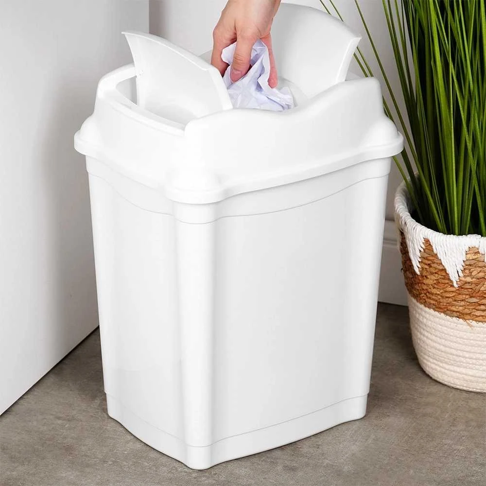 Plastikinis šiukšlių dėžė 16 l - Baltas - Atliekų konteineris