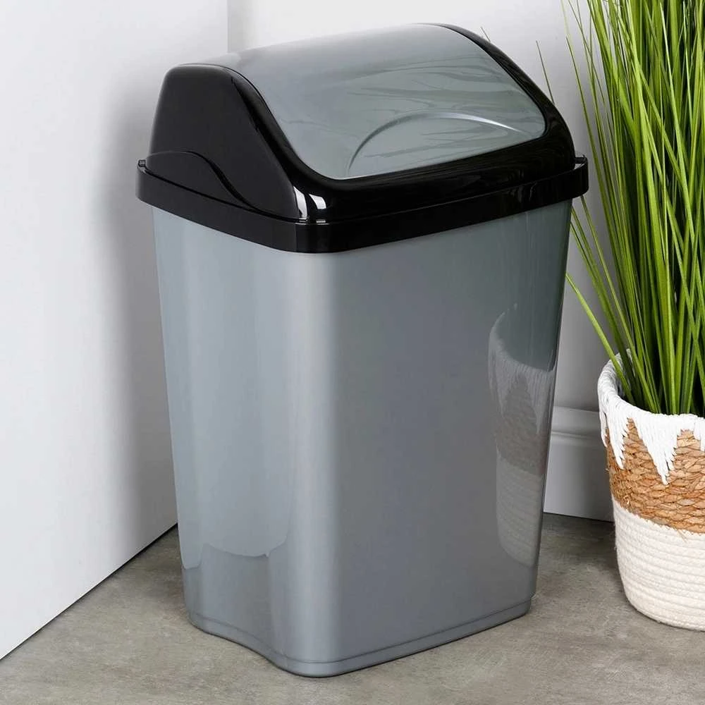 Amer Box Šiukšlių dėžė 26 l, pilka, su svyruokliniu dangčiu