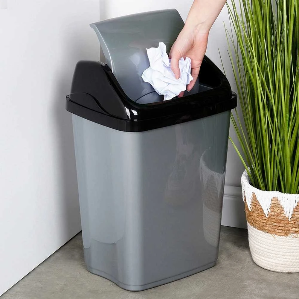 Amer Box Šiukšlių dėžė 26 l, pilka, su svyruokliniu dangčiu