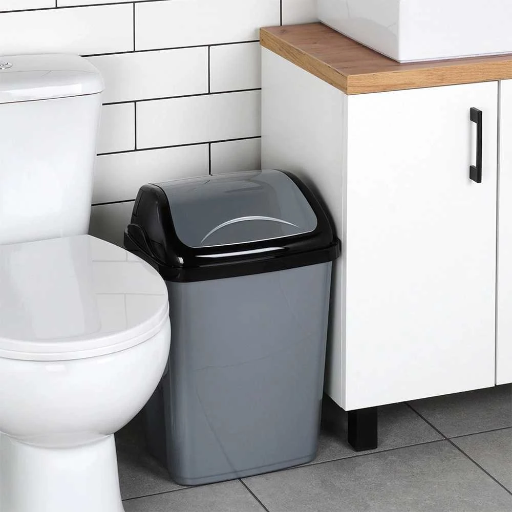 Amer Box Šiukšlių dėžė 26 l, pilka, su svyruokliniu dangčiu