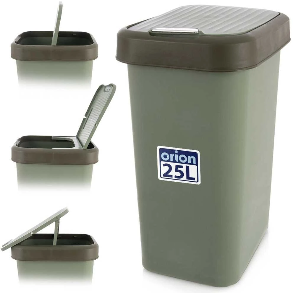 Orion Plastikinė Šiukšlių Dėžė 25 l Žalia - Patogi Talpa