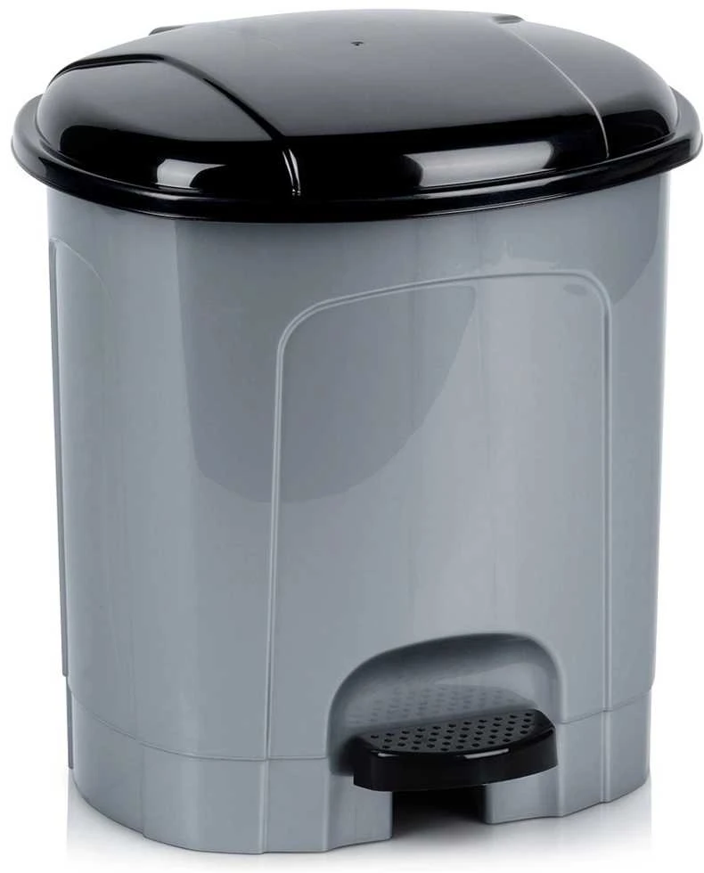 Kela Plastic pedal bin pilkas 5.5 l