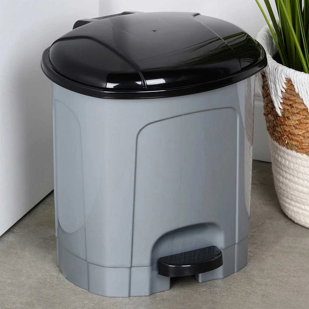 Kela Plastic pedal bin pilkas 5.5 l