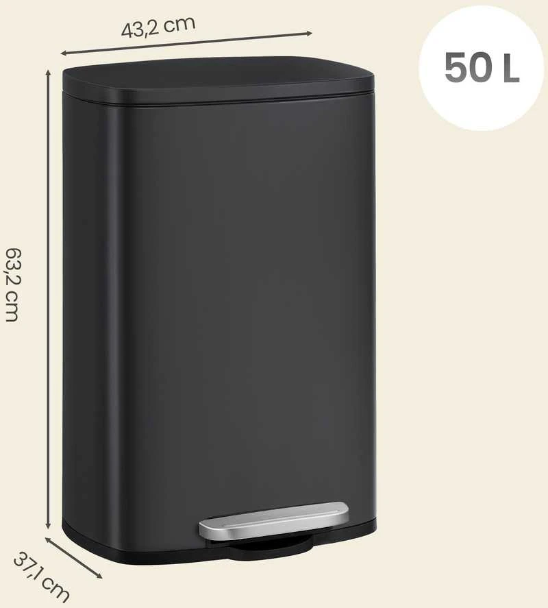 Songmics Šiukšlių dėžė 50 l