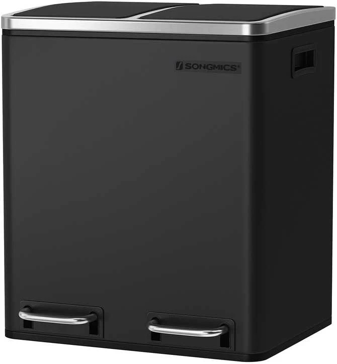 Songmics Atliekų dėžė 30 L juoda