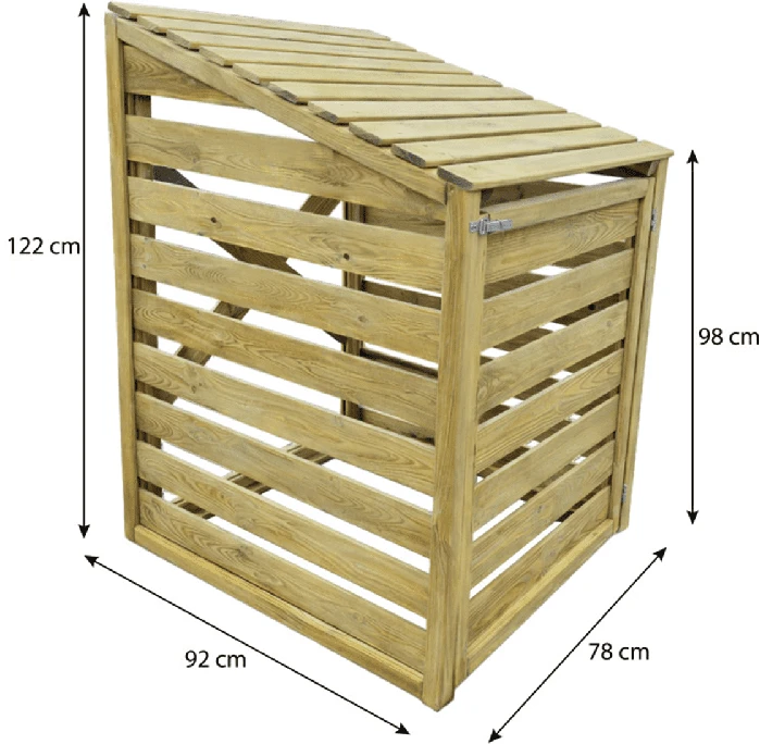 Šiukšlių konteinerio stoginė 240 l konteineriui, 78 x 92 x 122 cm