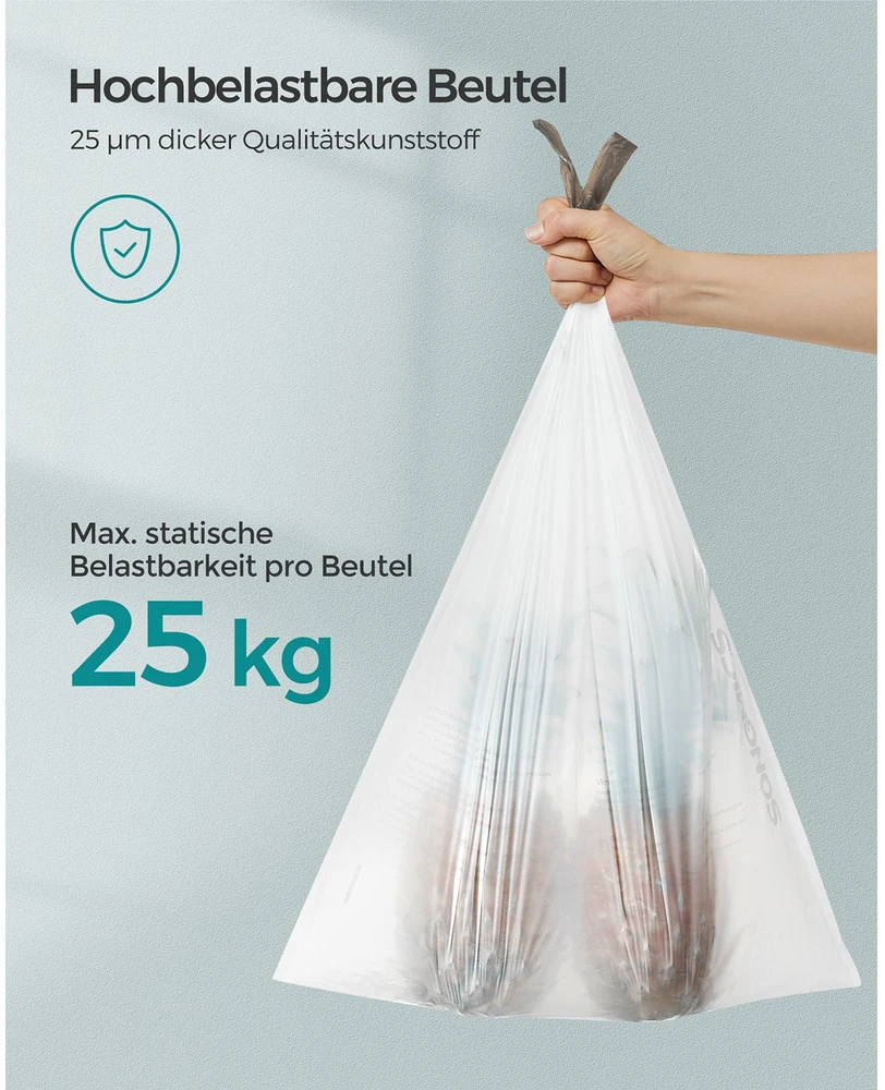Songmics 50 litrų talpos šiukšliadėžių įdėklai su virvele 2 x 40 vnt.