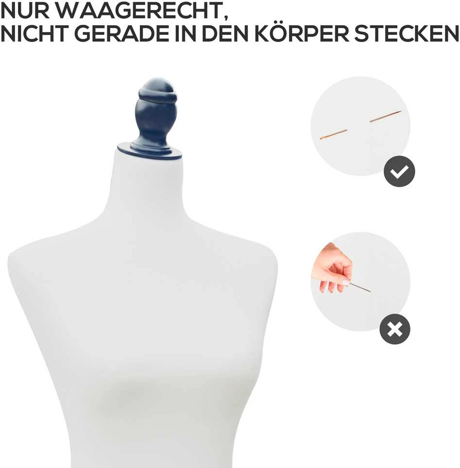 HOMCOM manekeno liemuo, siuvimo manekenas, vitrininis manekenas, putplastis, medis, metalas, baltas