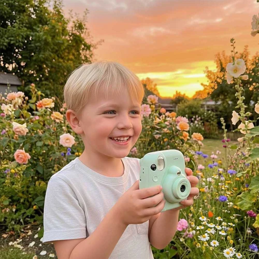 KIK Skaitmeninis momentinis fotoaparatas 16x 128GB kasetės, žalios spalvos žymekliai
