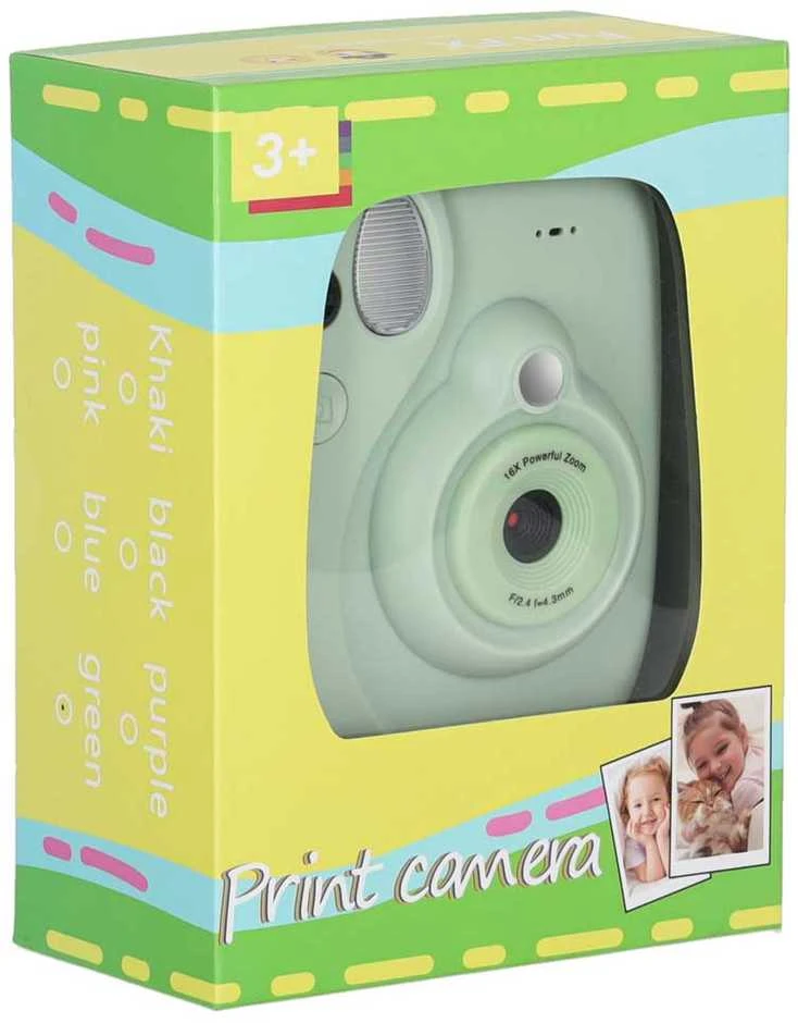 KIK Skaitmeninis momentinis fotoaparatas 16x 128GB kasetės, žalios spalvos žymekliai