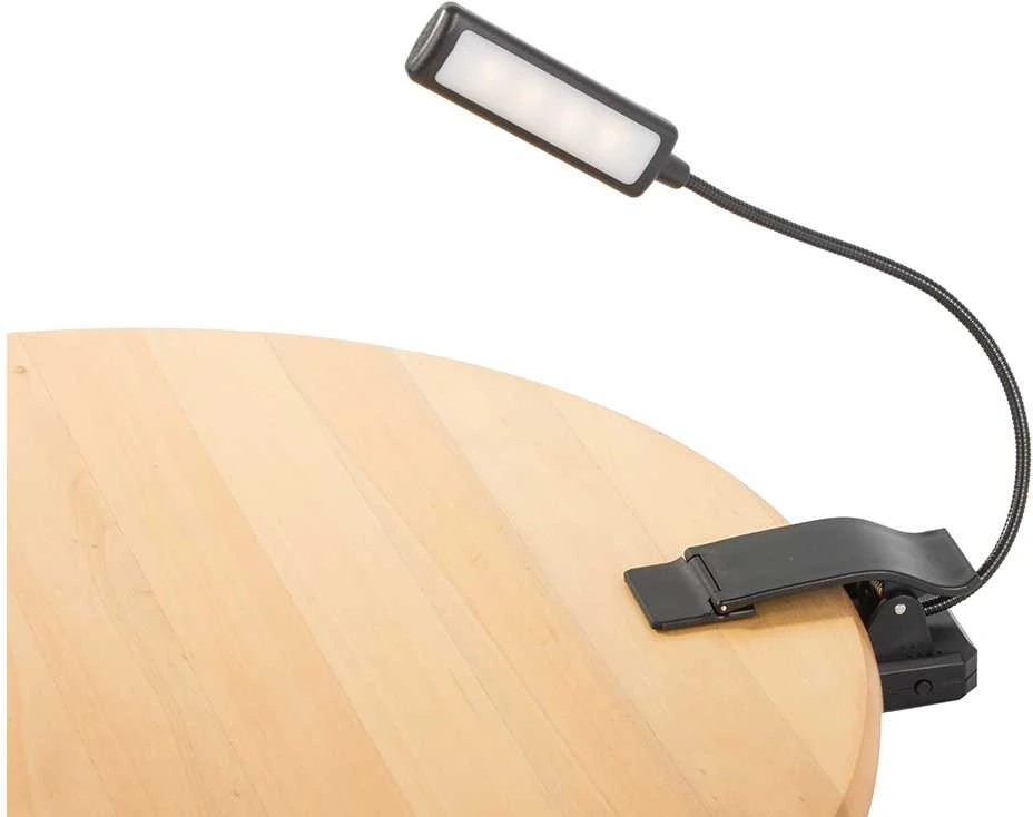 Skaitymo lempa su klipsu 9 LED, 3 šviesos režimai
