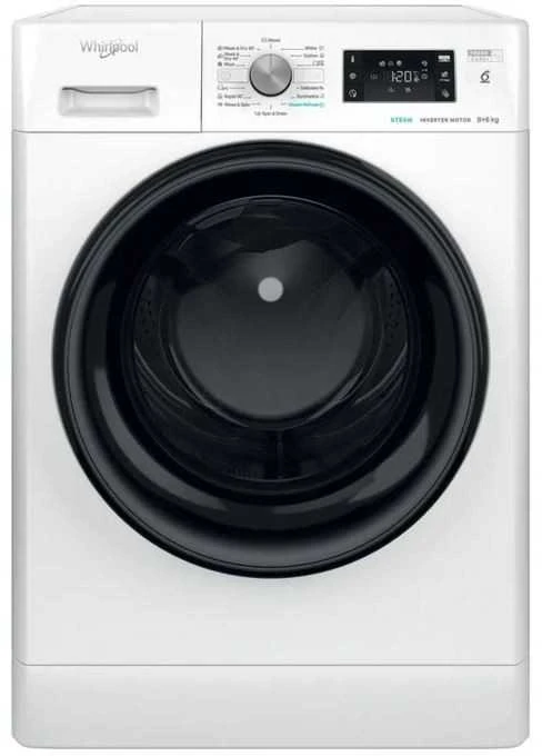 WHIRLPOOL Skalbimo mašina - Dryer FFWDB 864349 BV EE, 1400 rpm, Energy class D, 8kg - 6kg, Gylis 54 cm, Inverter motor, Steam Refresh