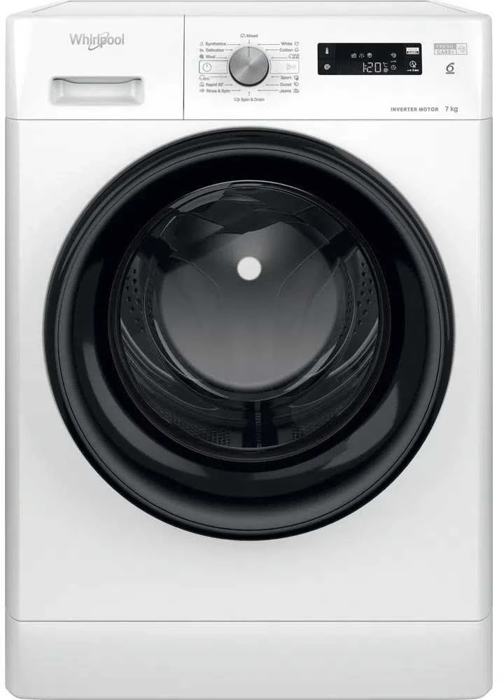 Priekinio Pakrovimo Skalbimo Mašina - Whirlpool 7kg 1200 RPM, Balta