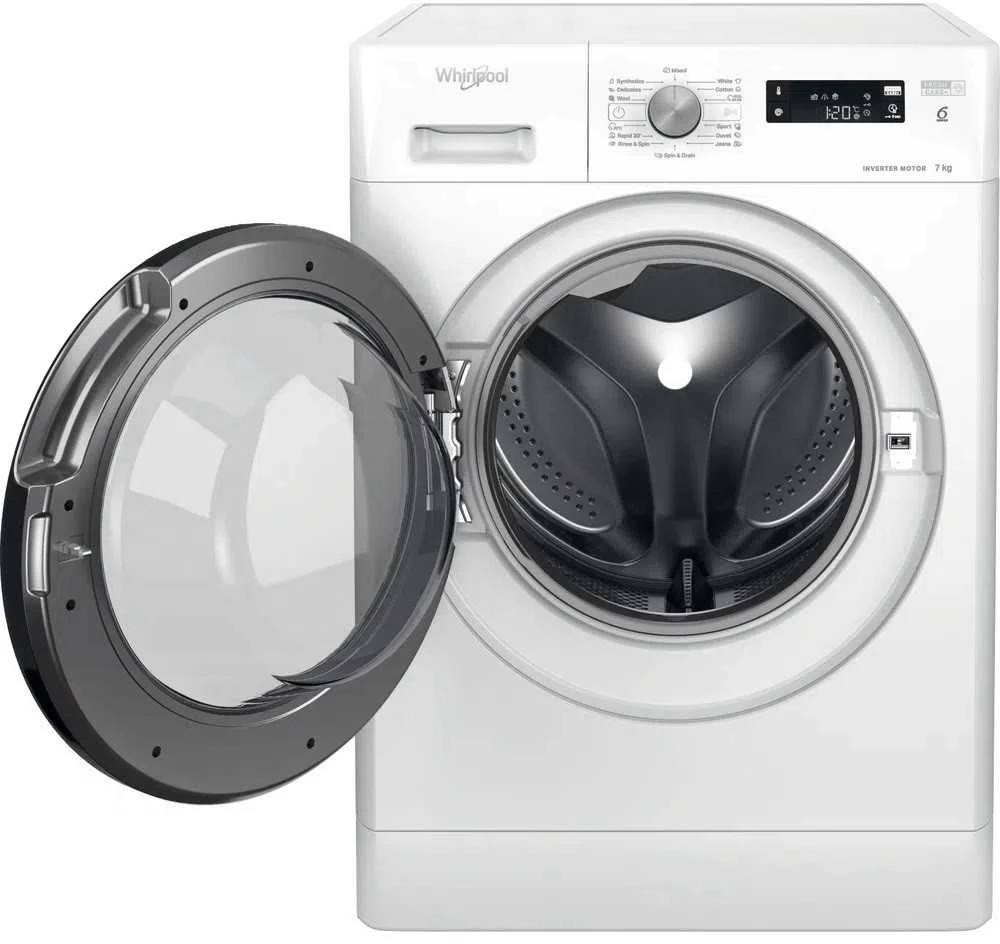 Priekinio Pakrovimo Skalbimo Mašina - Whirlpool 7kg 1200 RPM, Balta
